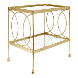 Gold & Glass rolling bar cart-14002783