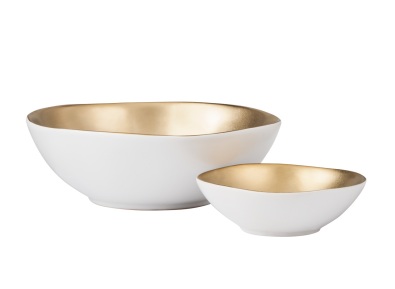 Threshold gold and white bowl, $9.99 and $19.99